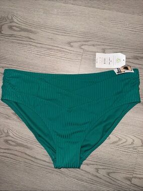 Time and Tru Teal Ribbed Bikini Bottoms